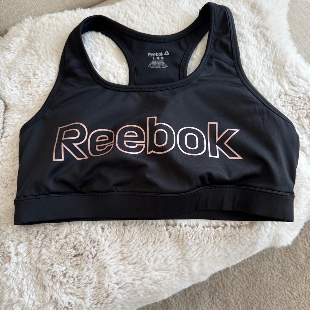 Reebok Black and Pink Sports Bra